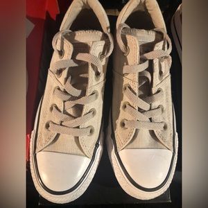 Beige bone white Converse
